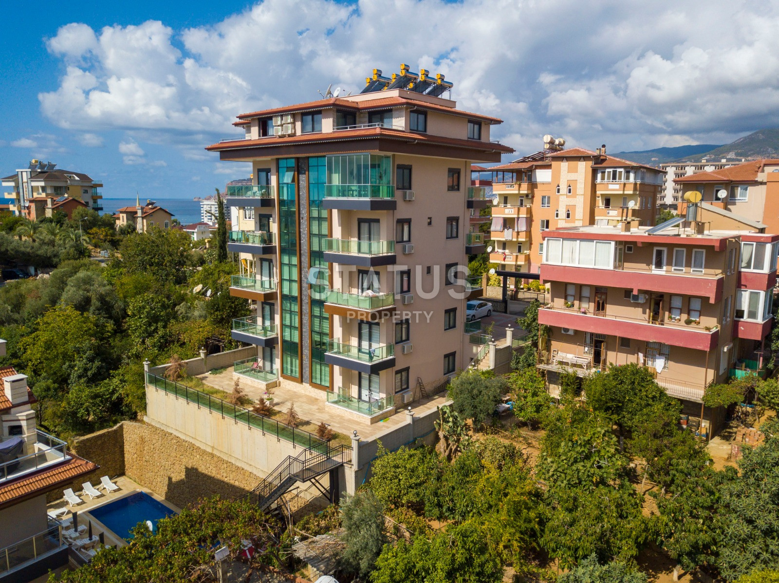 Квартира с видом на море и горы в районе Кестель, 1+1, 80 кв.м. фото 8