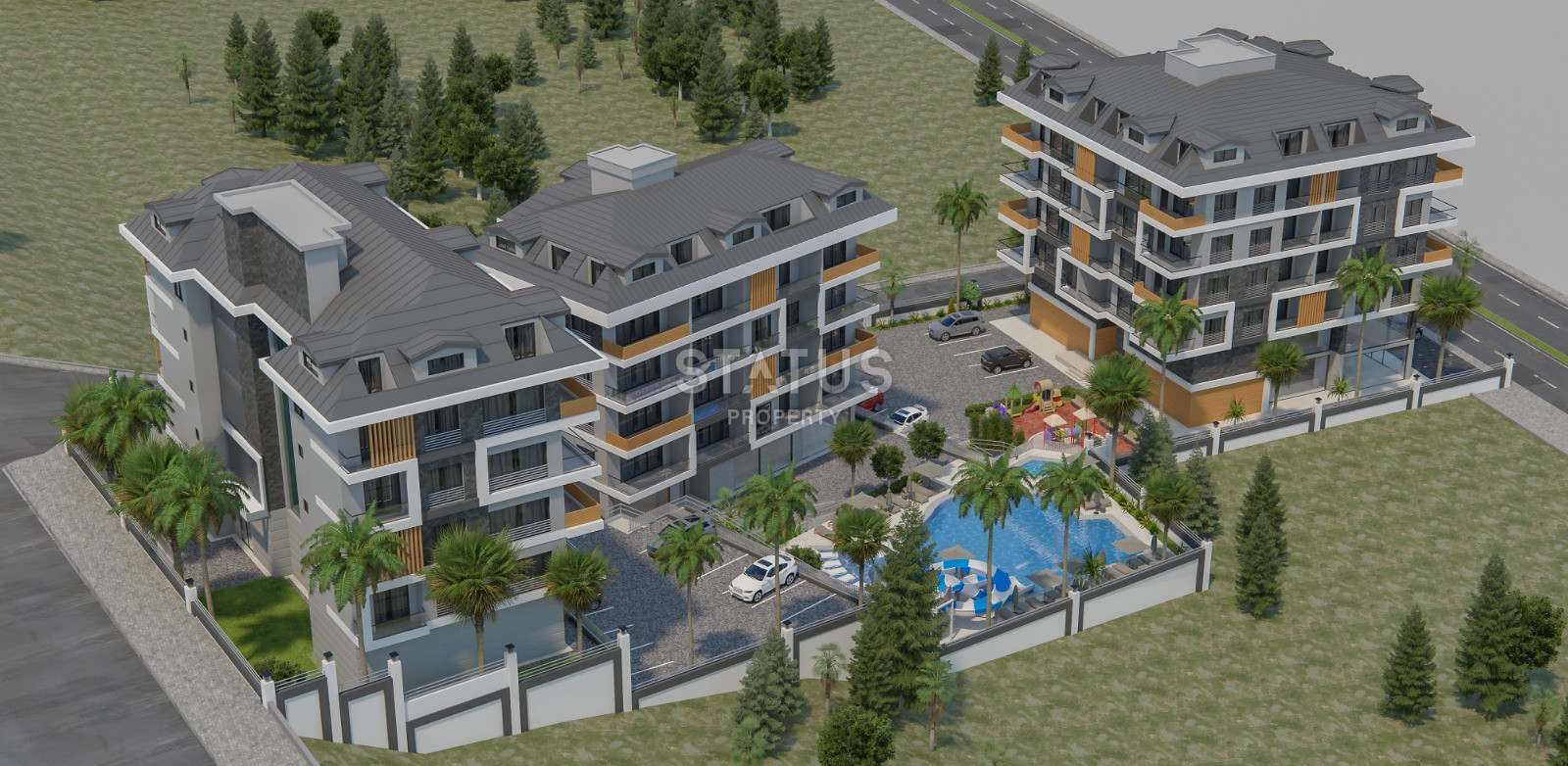 Новый проект на стадии строительства в самом центре Алании, 2+1, 3+1  Дуплексы. фото 11