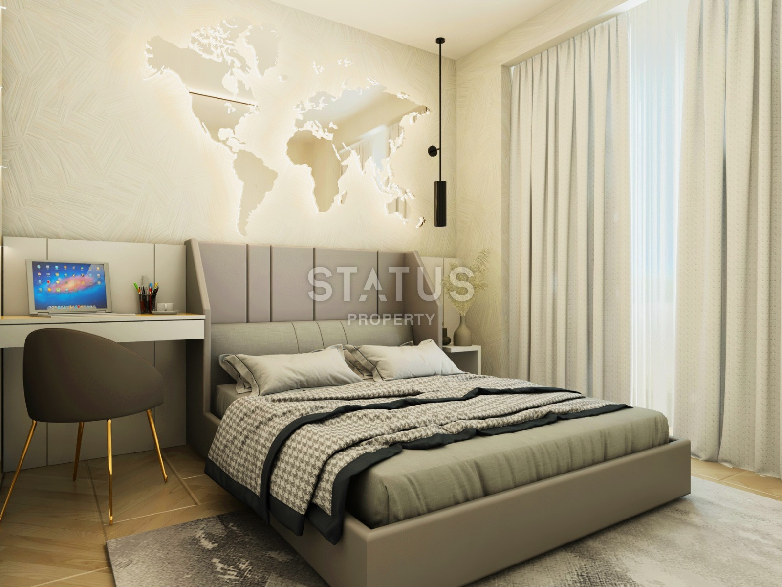 Новый проект на стадии строительства в самом центре Алании, 2+1, 3+1  Дуплексы. фото 13