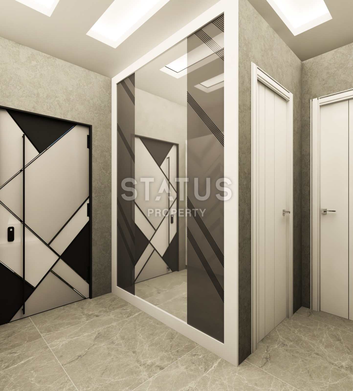 Новый проект на стадии строительства в самом центре Алании, 2+1, 3+1  Дуплексы. фото 15