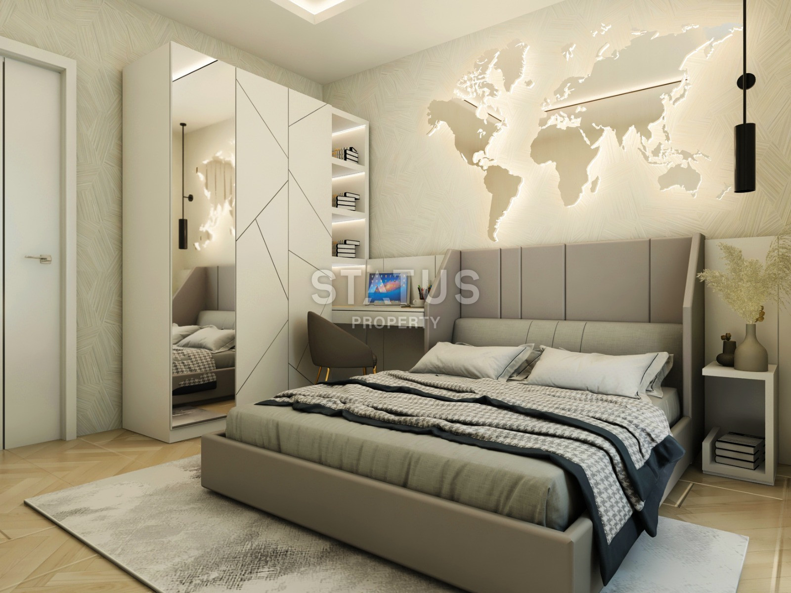 Новый проект на стадии строительства в самом центре Алании, 2+1, 3+1  Дуплексы. фото 17