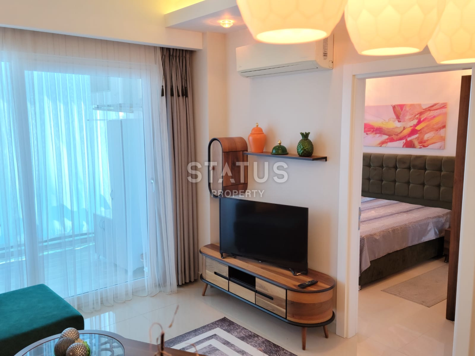 Апартаменты 1+1 с видом на море в элитном комплексе, 70 м2. Махмутлар, Алания. фото 4