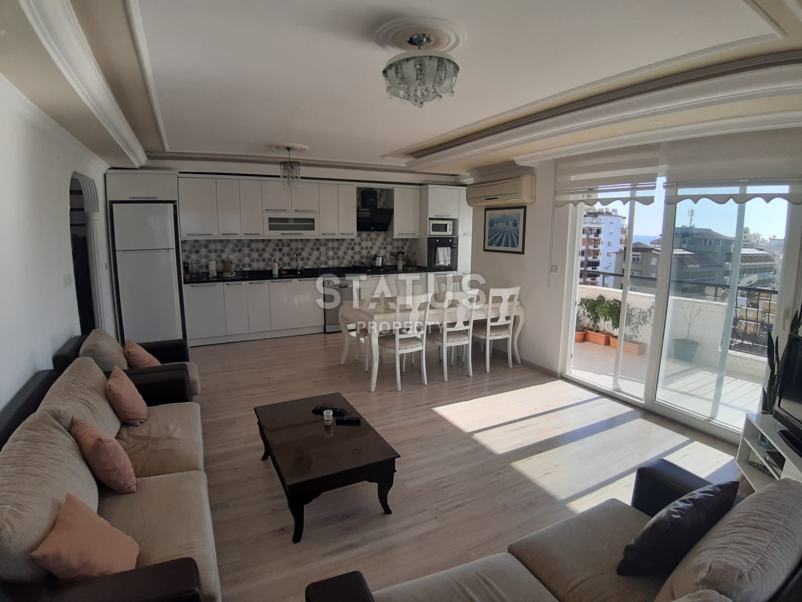 Дуплекс 4+1 с видом на море и горы в районе Махмутлар, 220 кв.м. фото 9