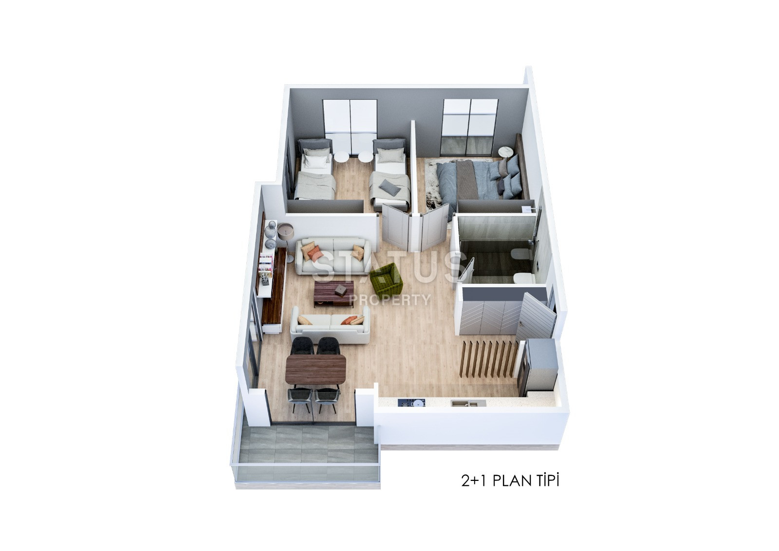 Инвестиционный проект в городе МЕРСИН! Квартиры с видом на море: 1+1 – 62 кв м, 2+1 – 83 кв м. фото 16