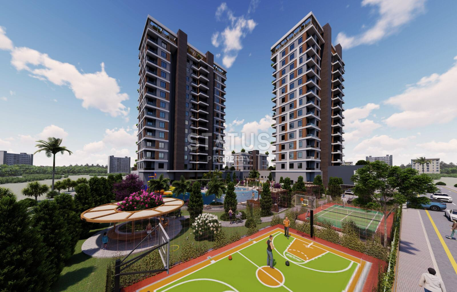 Комплекс на стадии строительства с видовыми квартирами 2+1 – 110 кв м, 3+1 – 120 кв м в районе Тедже, Мерсин. фото 3