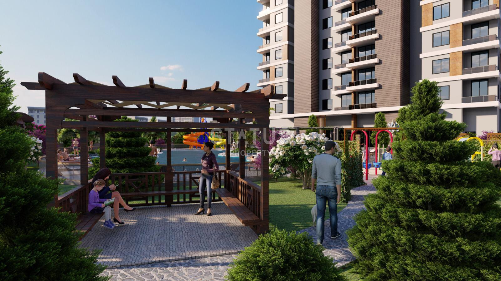 Комплекс на стадии строительства с видовыми квартирами 2+1 – 110 кв м, 3+1 – 120 кв м в районе Тедже, Мерсин. фото 6