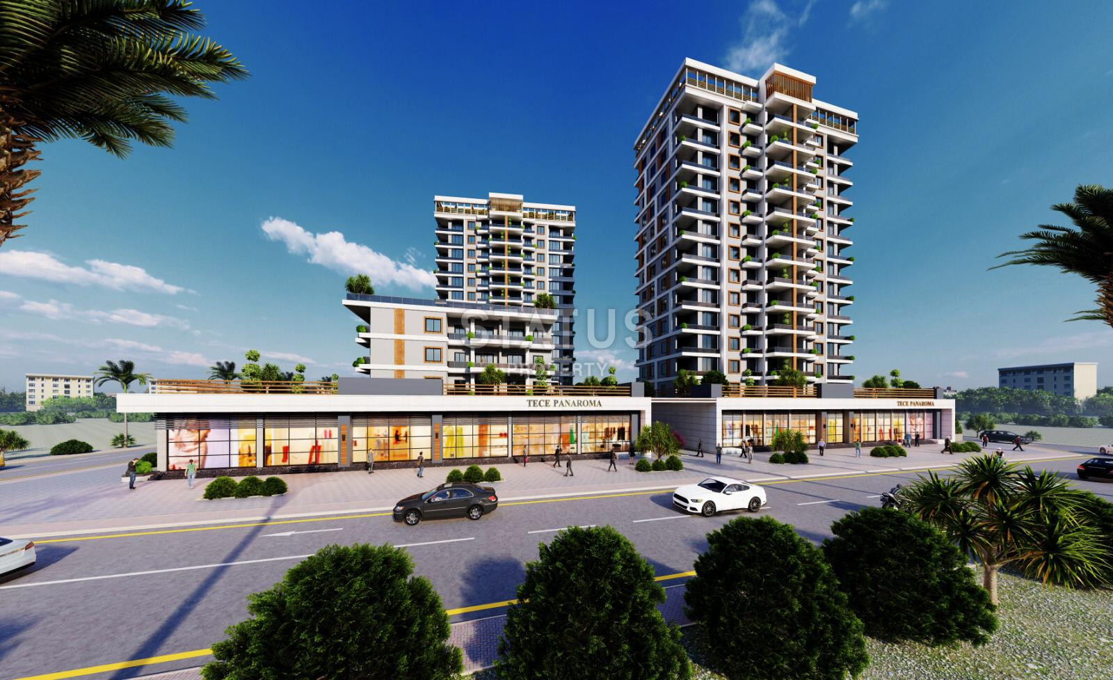 Комплекс на стадии строительства с видовыми квартирами 2+1 – 110 кв м, 3+1 – 120 кв м в районе Тедже, Мерсин. фото 9