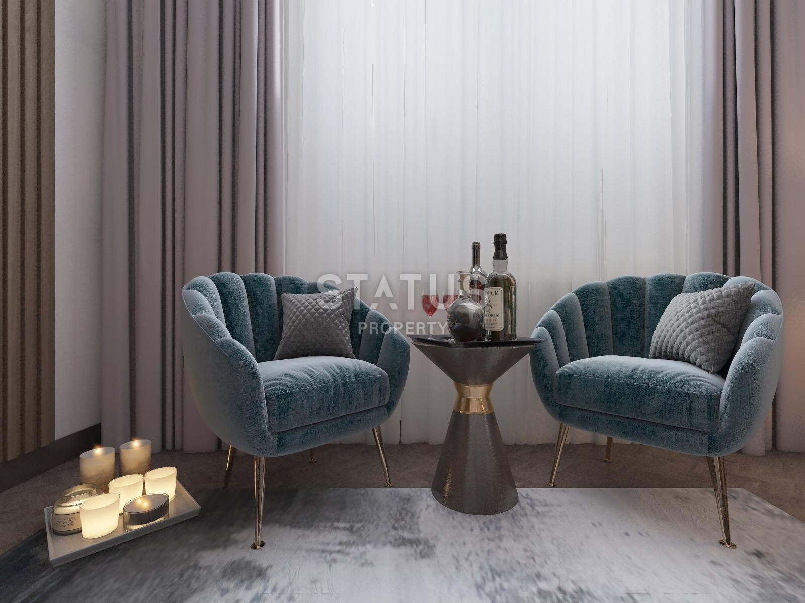 Комплекс на стадии строительства с видовыми квартирами 2+1 – 110 кв м, 3+1 – 120 кв м в районе Тедже, Мерсин. фото 18