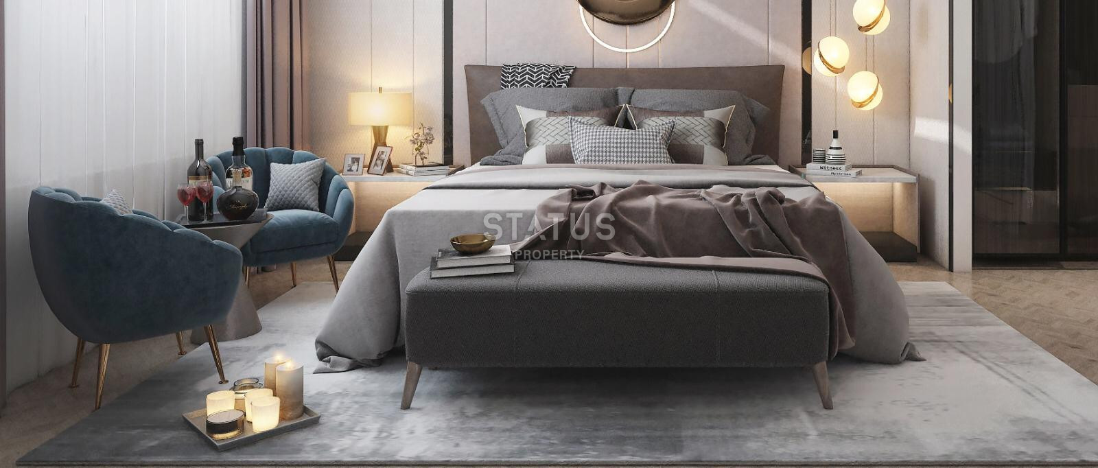 Комплекс на стадии строительства с видовыми квартирами 2+1 – 110 кв м, 3+1 – 120 кв м в районе Тедже, Мерсин. фото 24