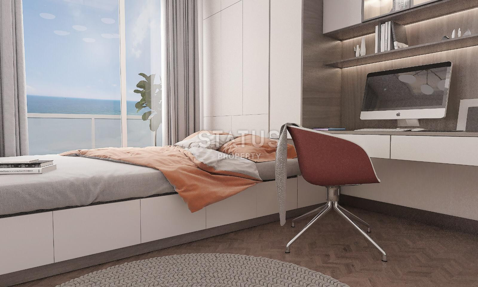 Комплекс на стадии строительства с видовыми квартирами 2+1 – 110 кв м, 3+1 – 120 кв м в районе Тедже, Мерсин. фото 25