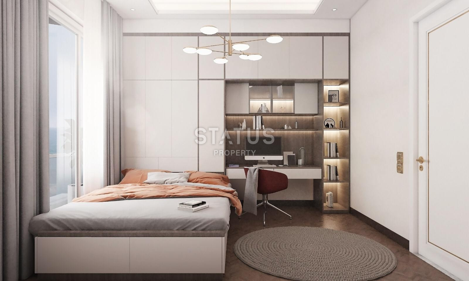 Комплекс на стадии строительства с видовыми квартирами 2+1 – 110 кв м, 3+1 – 120 кв м в районе Тедже, Мерсин. фото 26