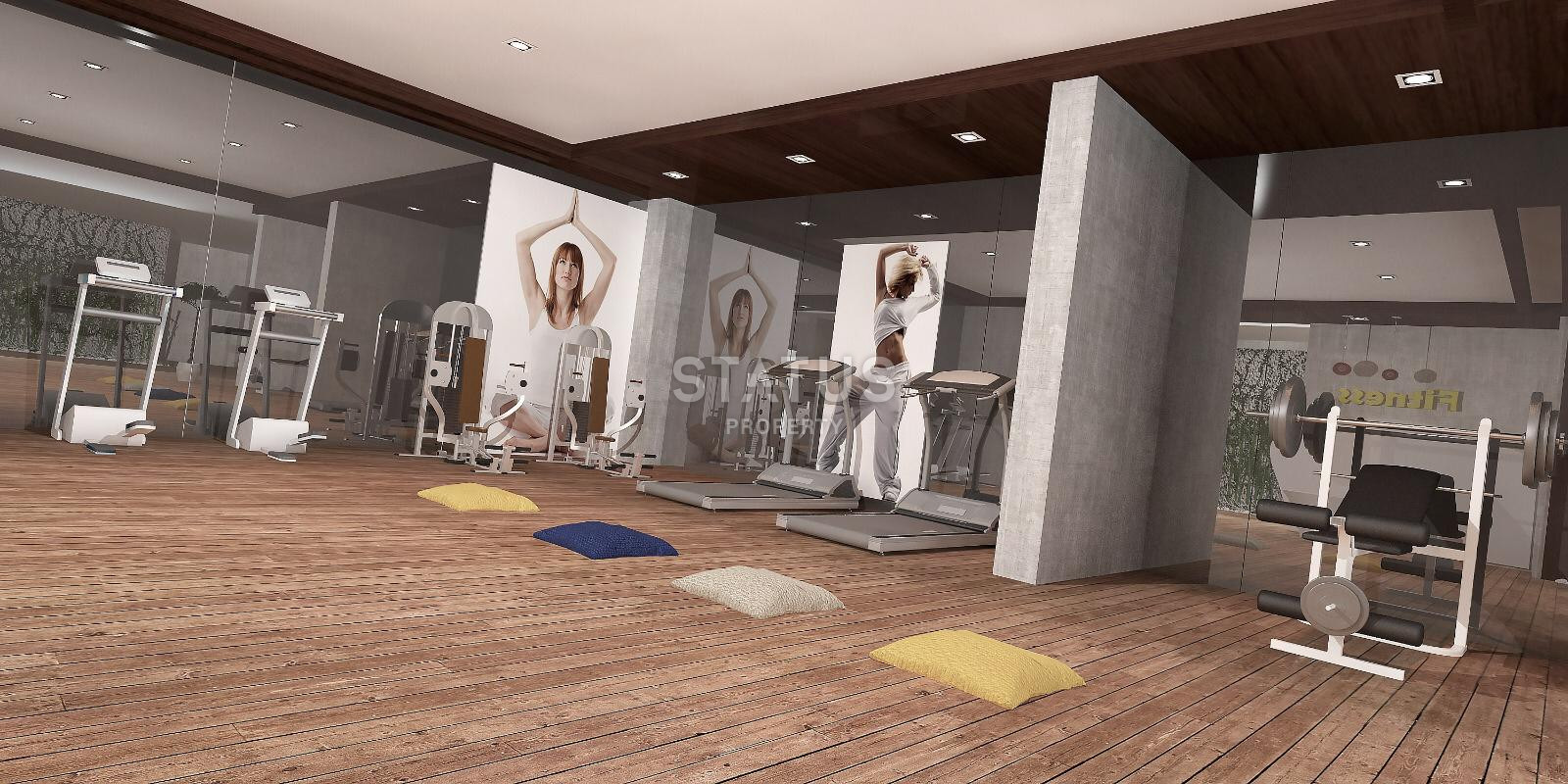 Комплекс на стадии строительства с видовыми квартирами 2+1 – 110 кв м, 3+1 – 120 кв м в районе Тедже, Мерсин. фото 34