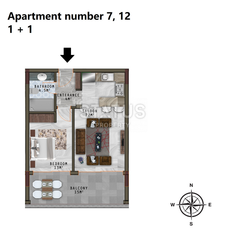 На этапе котлована апартаменты в Каргыджаке, от 60-214 м2 фото 48