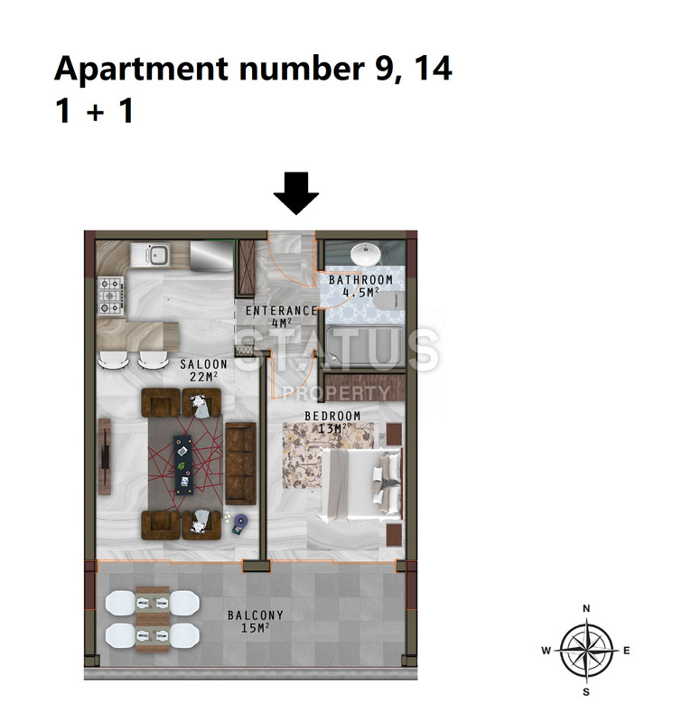 На этапе котлована апартаменты в Каргыджаке, от 60-214 м2 фото 50