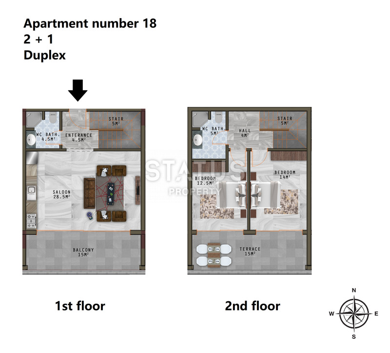 На этапе котлована апартаменты в Каргыджаке, от 60-214 м2 фото 53