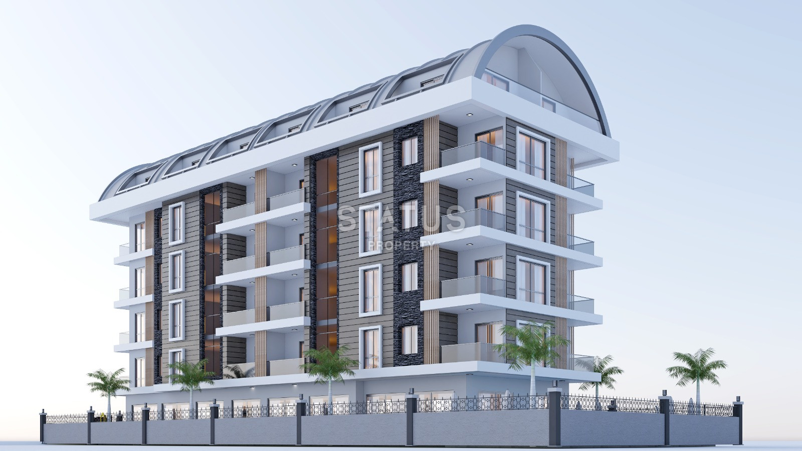 Новый комплекс на этапе строительства в центре Алании в районе пляжа Кейкубат,51-108 кв.м. фото 6