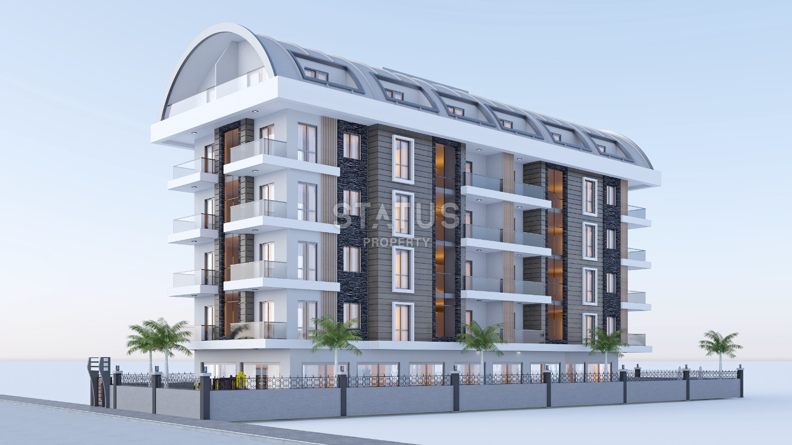 Новый комплекс на этапе строительства в центре Алании в районе пляжа Кейкубат,51-108 кв.м. фото 7