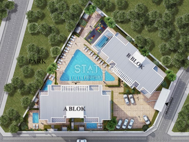 Инвестиционный проект на стадии котлована, апартаменты 1+1, 2+1, 3+1,  в районе Оба, 41-169 кв.м. фото 3