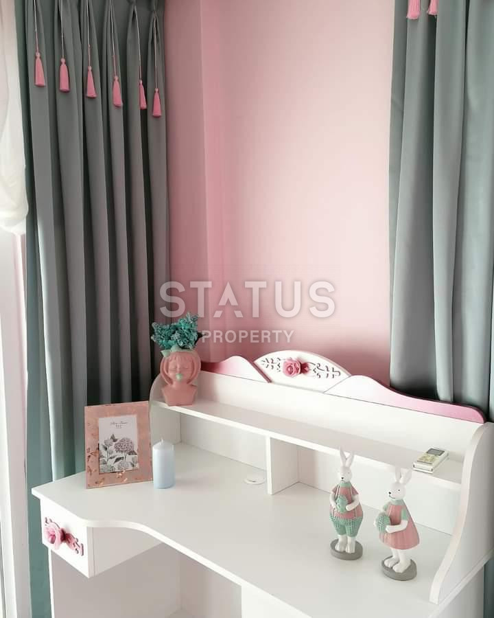 Таунхаус 3+1 с видом на море, горы и Крепость, 160 м2 в центральной части Алании. фото 14