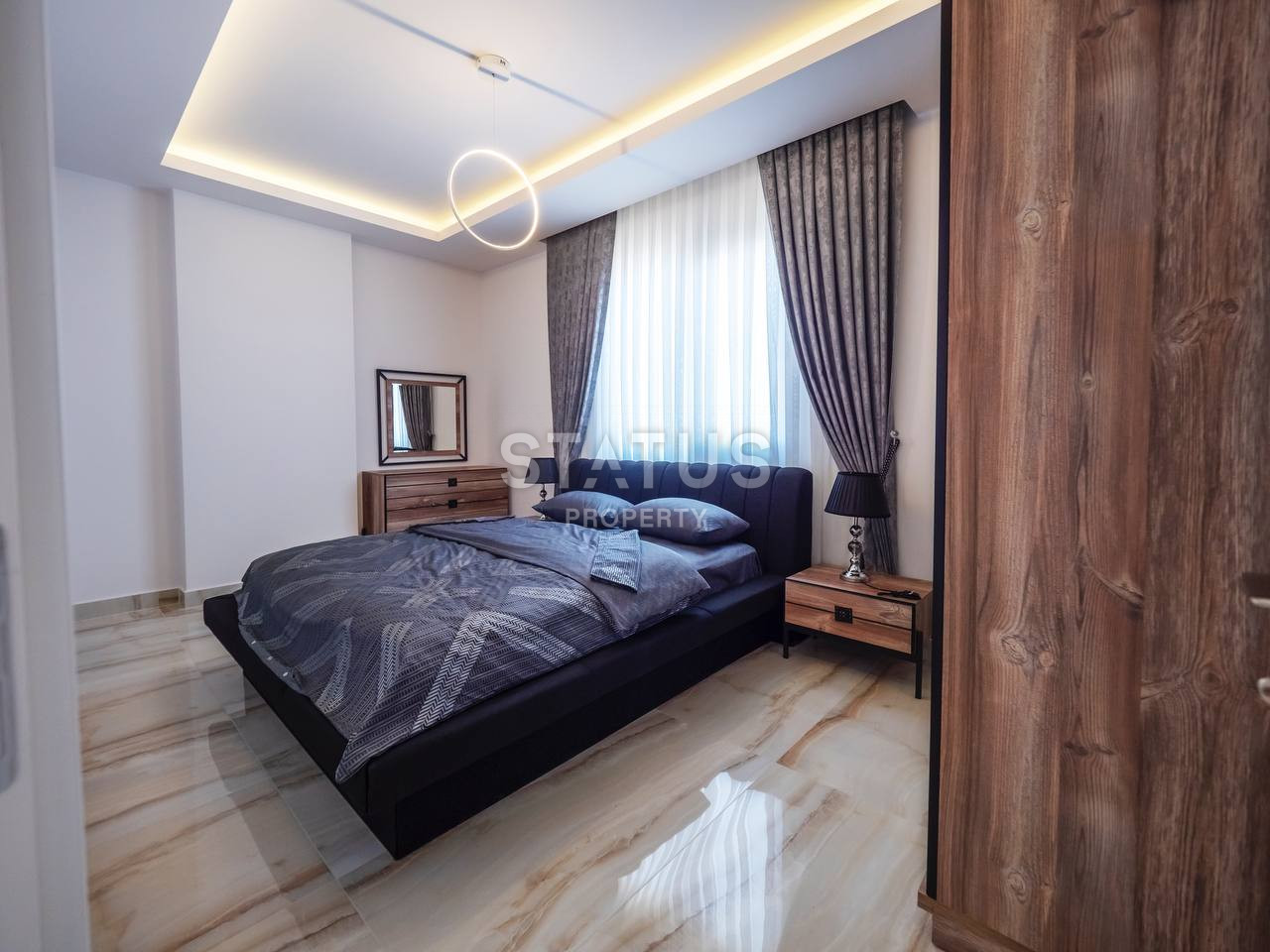 Apartments 1+1 and 2+1 in a new finished complex 500 meters from the sea in Kargicak, from 60 to 110 sq.m. фото 7