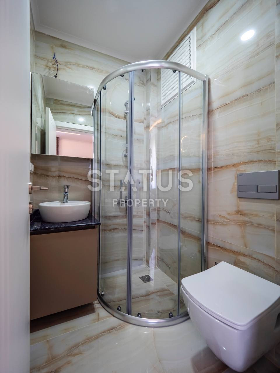 Apartments 1+1 and 2+1 in a new finished complex 500 meters from the sea in Kargicak, from 60 to 110 sq.m. фото 10