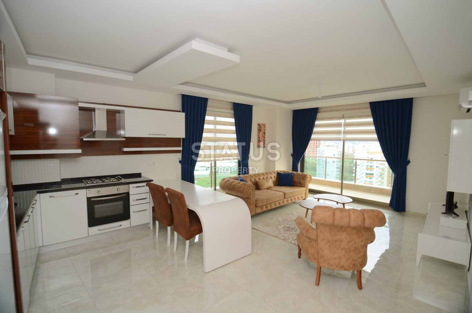 Просторная квартира 1+1 с мебелью в комплексе с инфраструктурой, 75 м2 фото 18