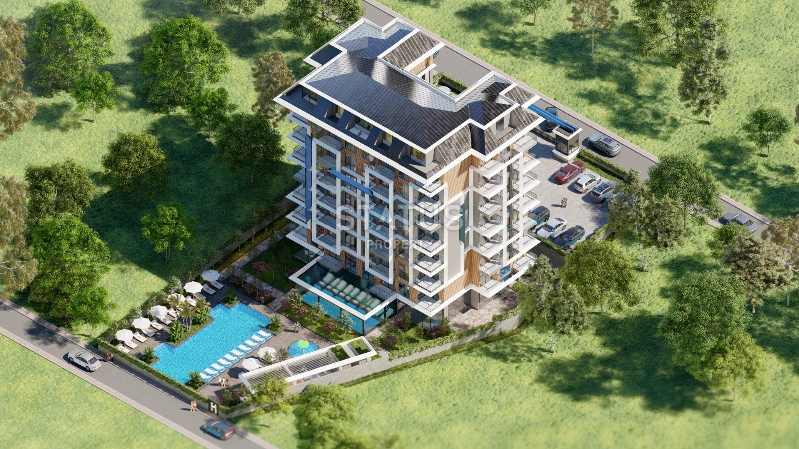 Проект на стадии котлована, в районе Авсаллар, 1+1, дуплексы 2+1, от 45,5 до 92,5 кв.м. фото 12