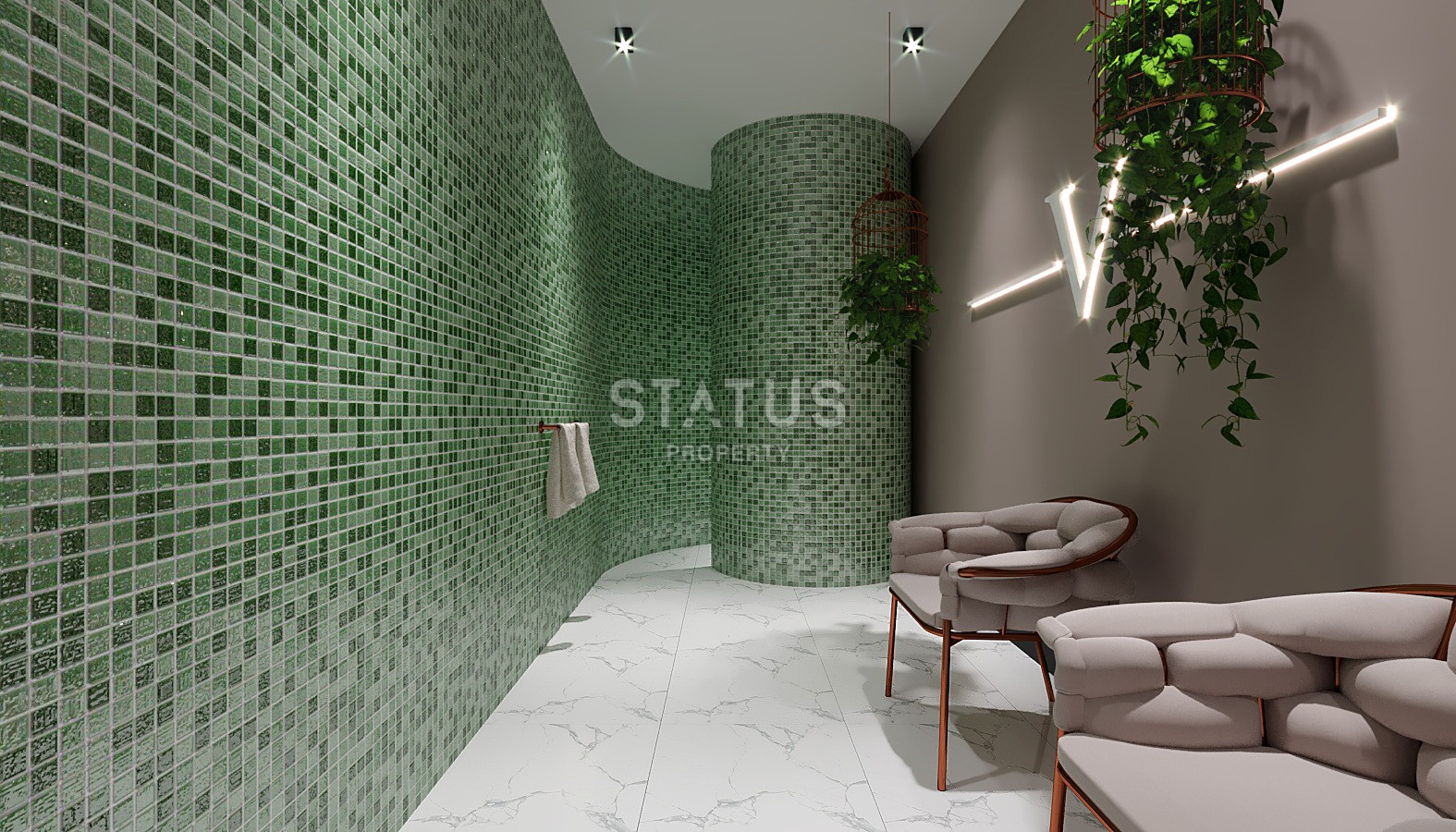 Проект на стадии котлована с видами на море и горы. Квартиры от 50 м2 в Махмутларе. фото 70