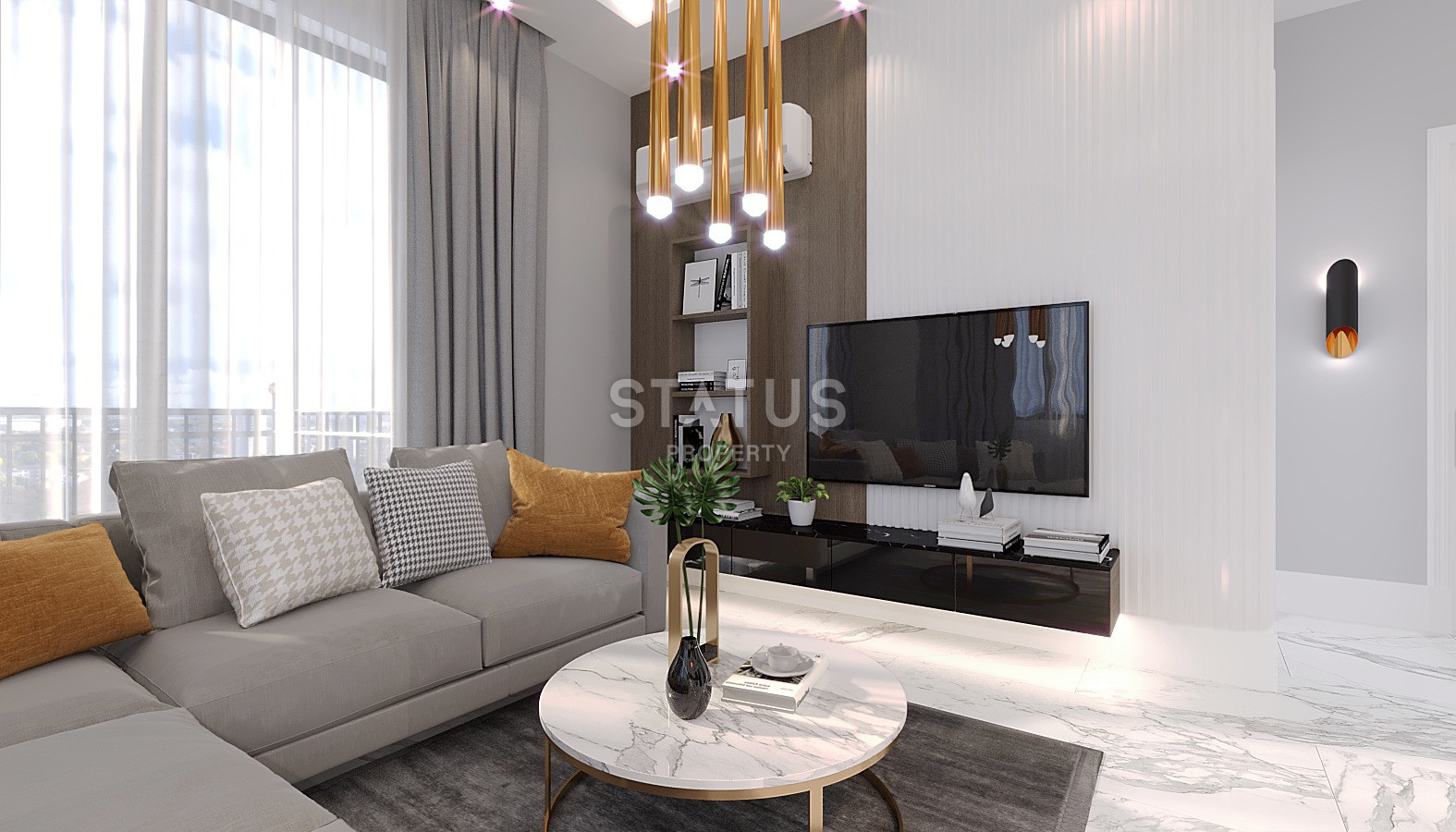 Проект на стадии котлована с видами на море и горы. Квартиры от 50 м2 в Махмутларе. фото 79