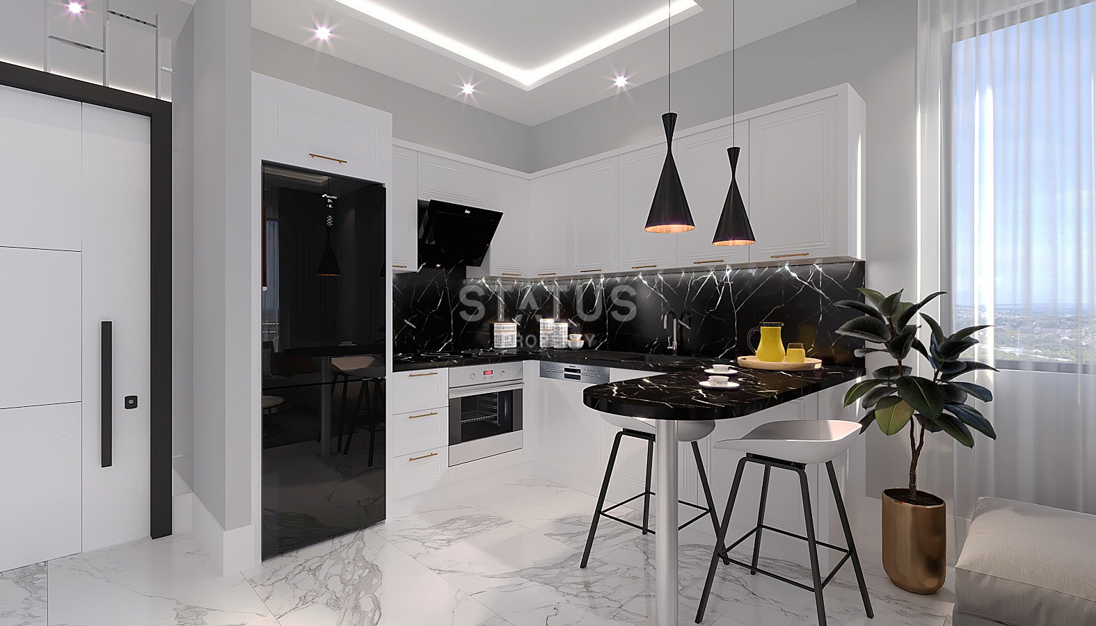 Проект на стадии котлована с видами на море и горы. Квартиры от 50 м2 в Махмутларе. фото 80