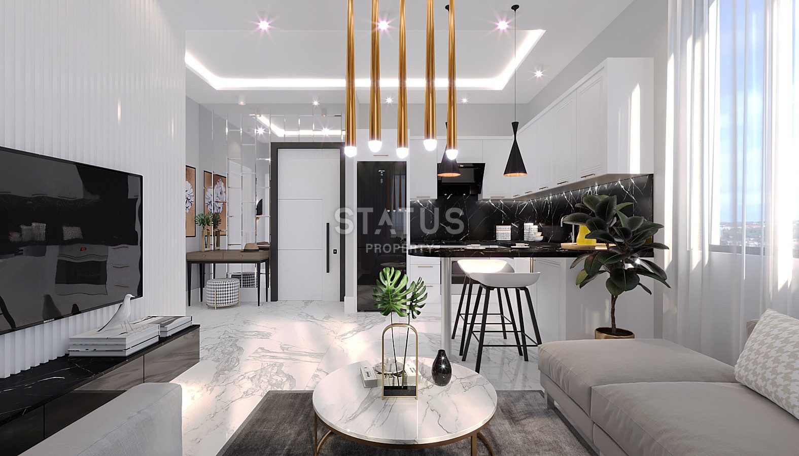 Проект на стадии котлована с видами на море и горы. Квартиры от 50 м2 в Махмутларе. фото 81