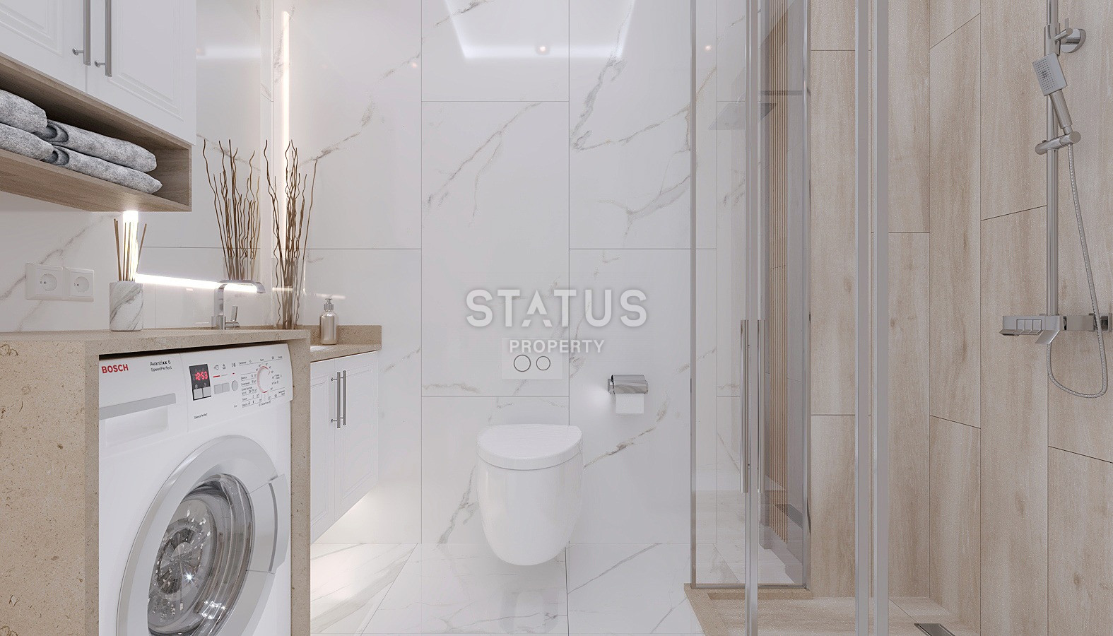 Проект на стадии котлована с видами на море и горы. Квартиры от 50 м2 в Махмутларе. фото 86