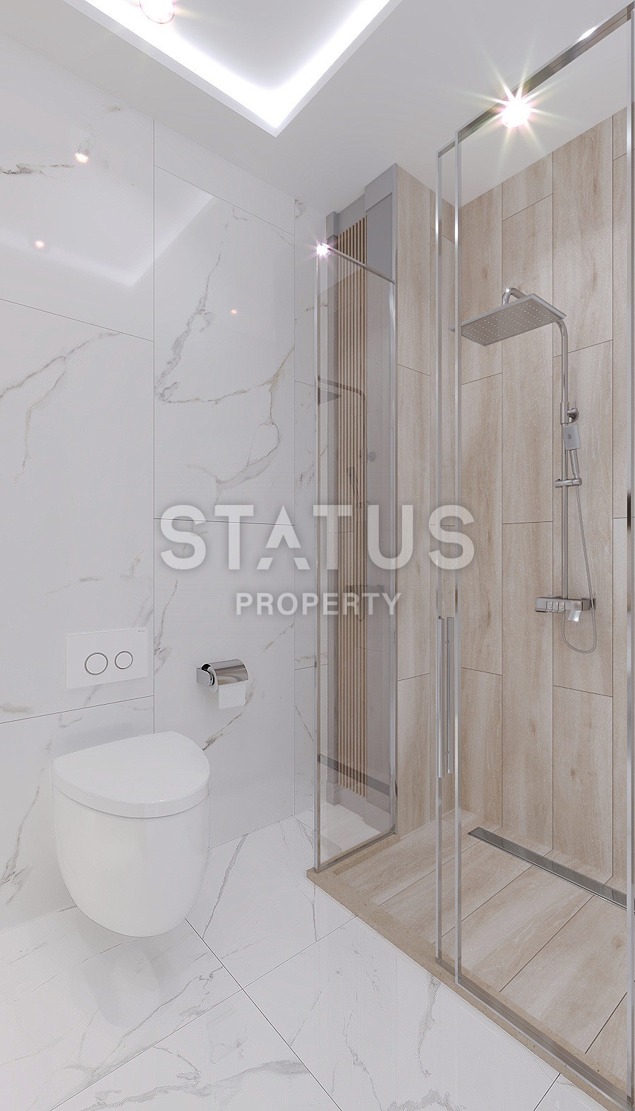 Проект на стадии котлована с видами на море и горы. Квартиры от 50 м2 в Махмутларе. фото 89