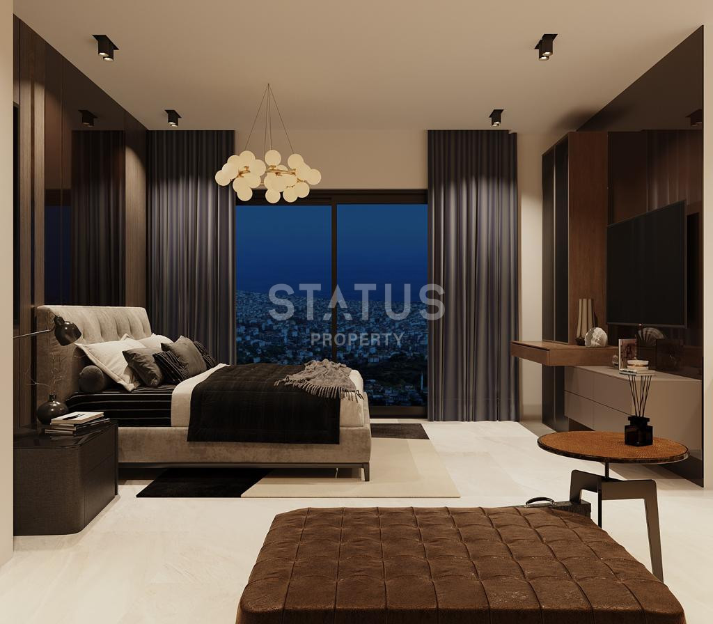 Виллы 5+1 с садом и панорамным видом на море и крепость в центре Алании, 315 м2. фото 7