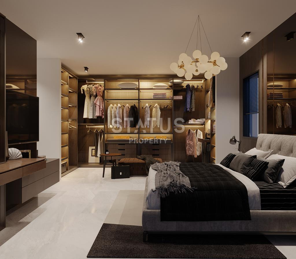 Виллы 5+1 с садом и панорамным видом на море и крепость в центре Алании, 315 м2. фото 9