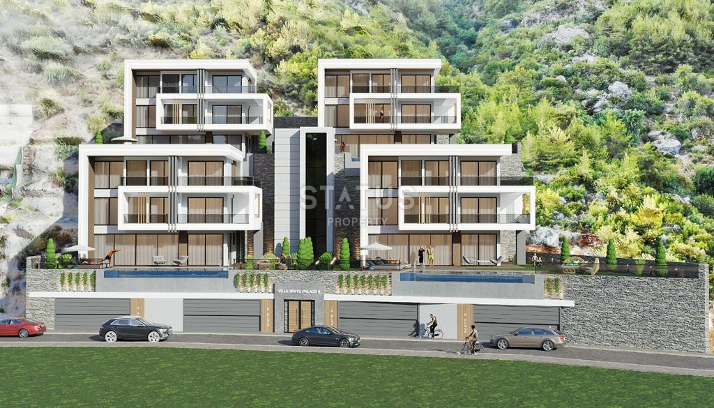 Виллы 5+1 с садом и панорамным видом на море и крепость в центре Алании, 315 м2. фото 10