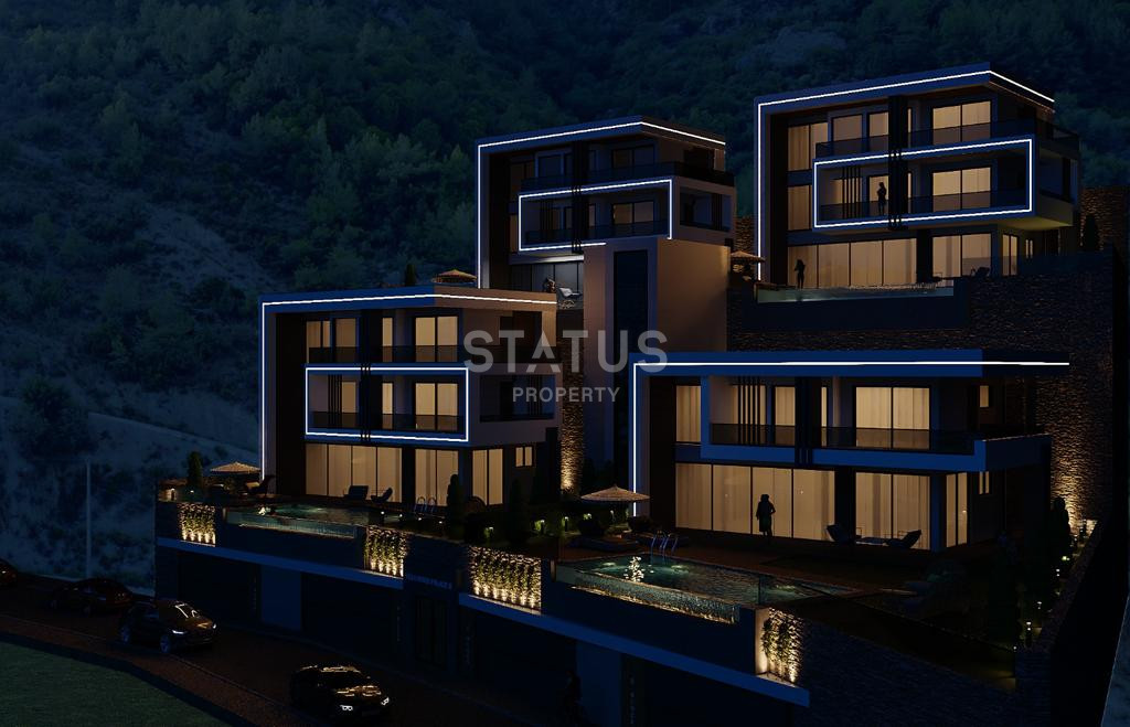 Виллы 5+1 с садом и панорамным видом на море и крепость в центре Алании, 315 м2. фото 12