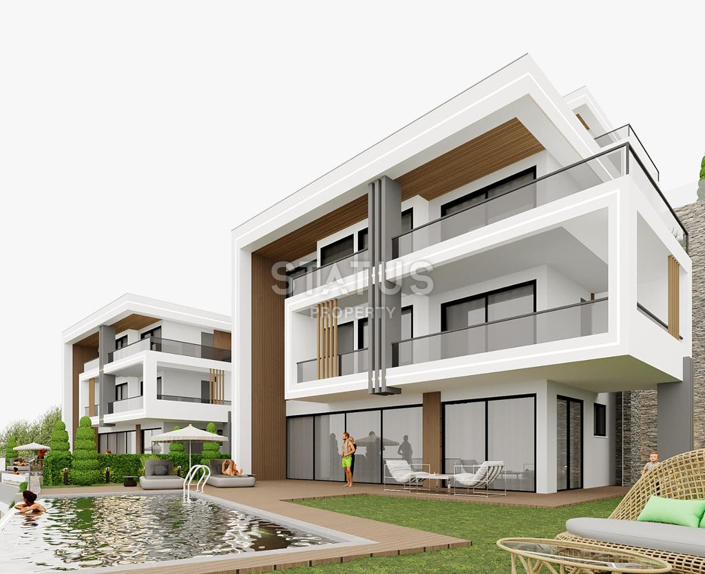 Виллы 5+1 с садом и панорамным видом на море и крепость в центре Алании, 315 м2. фото 16