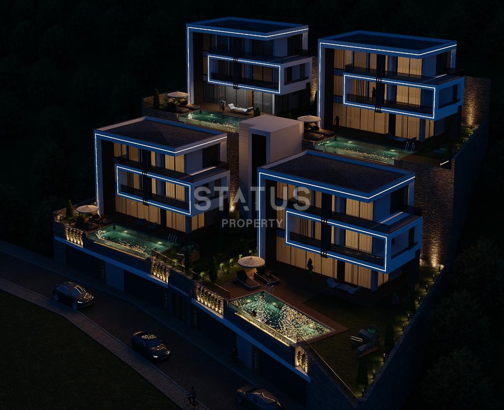 Виллы 5+1 с садом и панорамным видом на море и крепость в центре Алании, 315 м2. фото 17