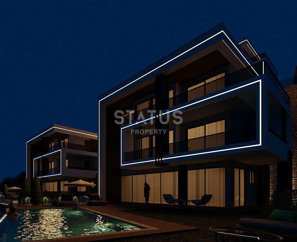 Виллы 5+1 с садом и панорамным видом на море и крепость в центре Алании, 315 м2. фото 18