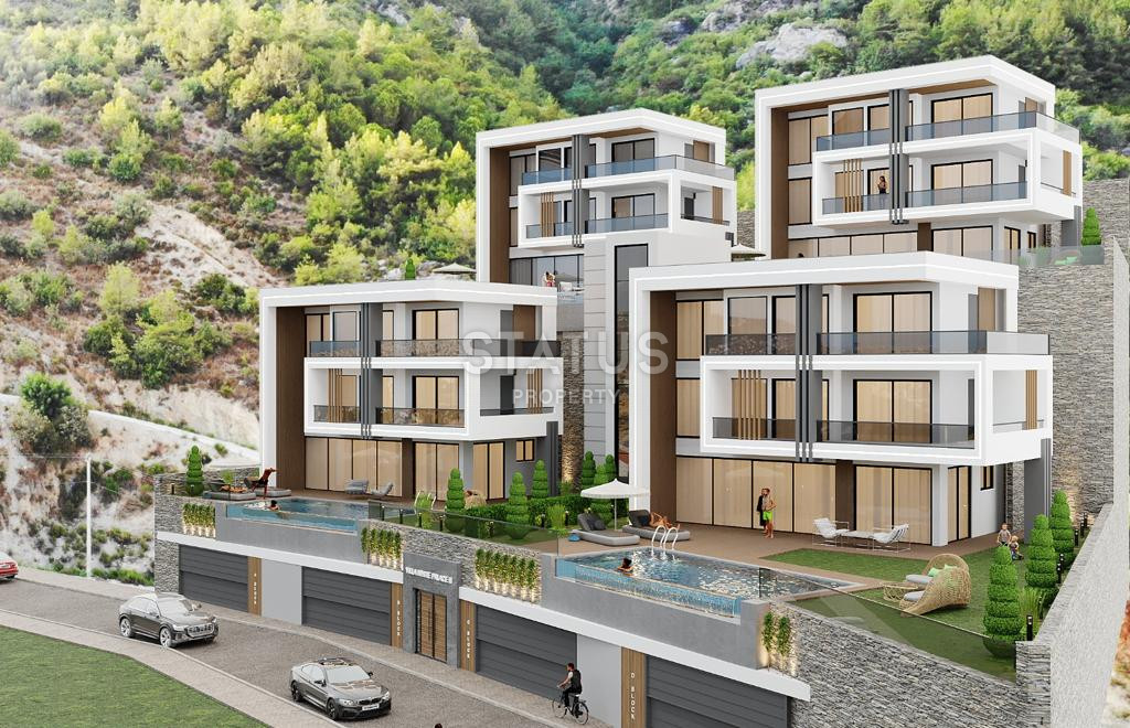 Виллы 5+1 с садом и панорамным видом на море и крепость в центре Алании, 315 м2. фото 19