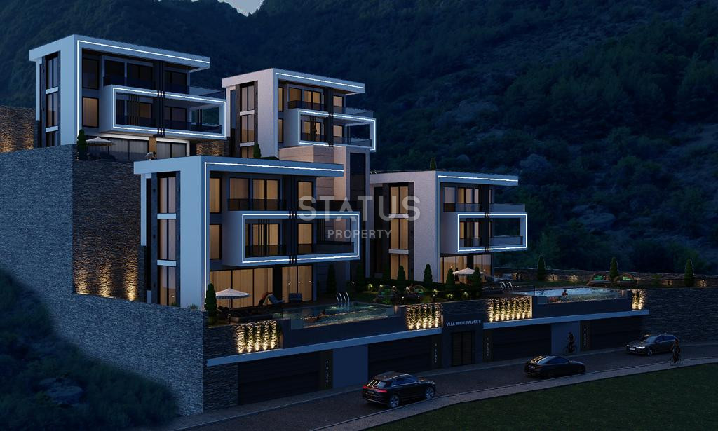 Виллы 5+1 с садом и панорамным видом на море и крепость в центре Алании, 315 м2. фото 21