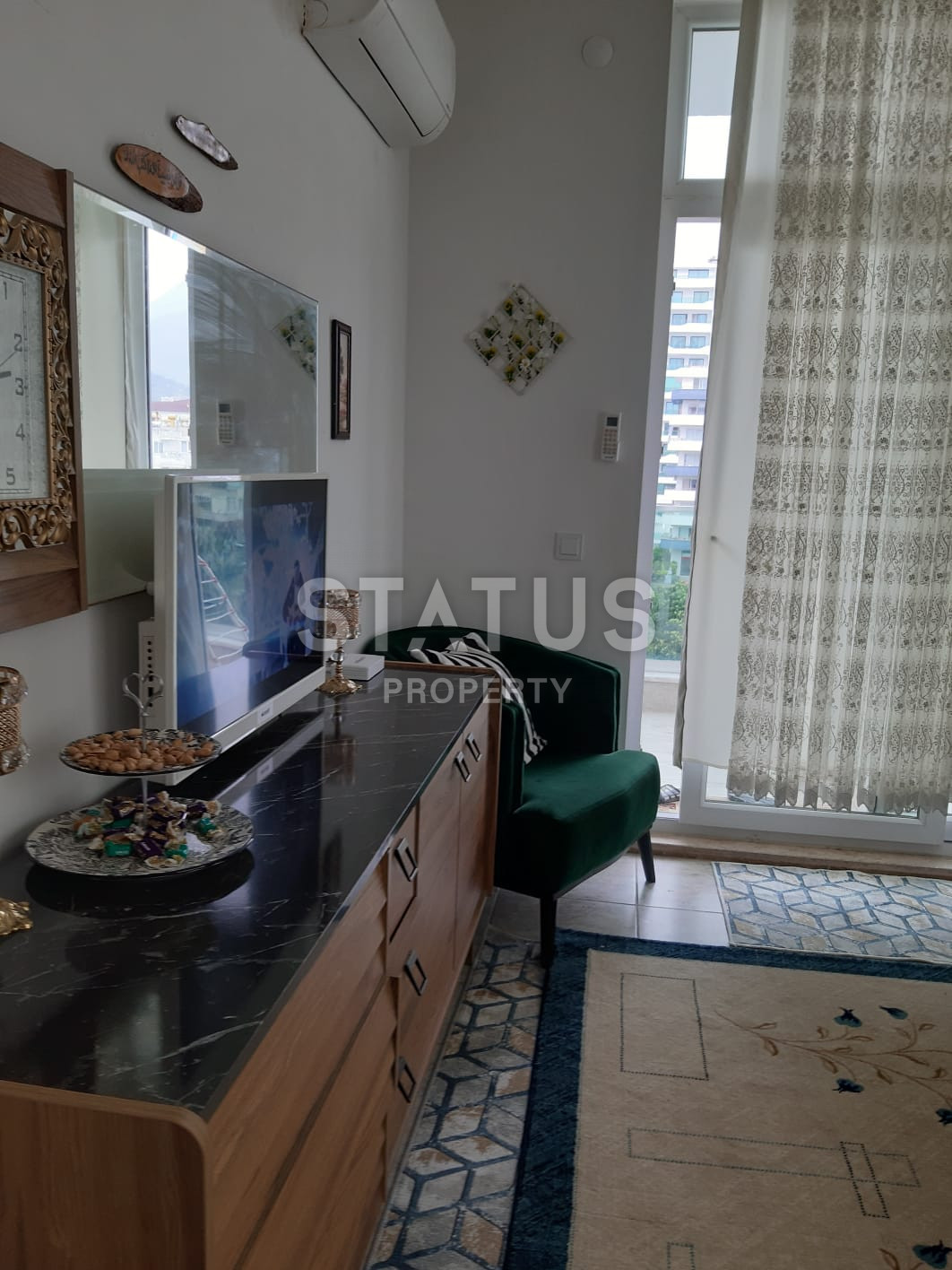 Квартира 1+1 с мебелью и техникой в Махмутларе, 65 кв.м. фото 14