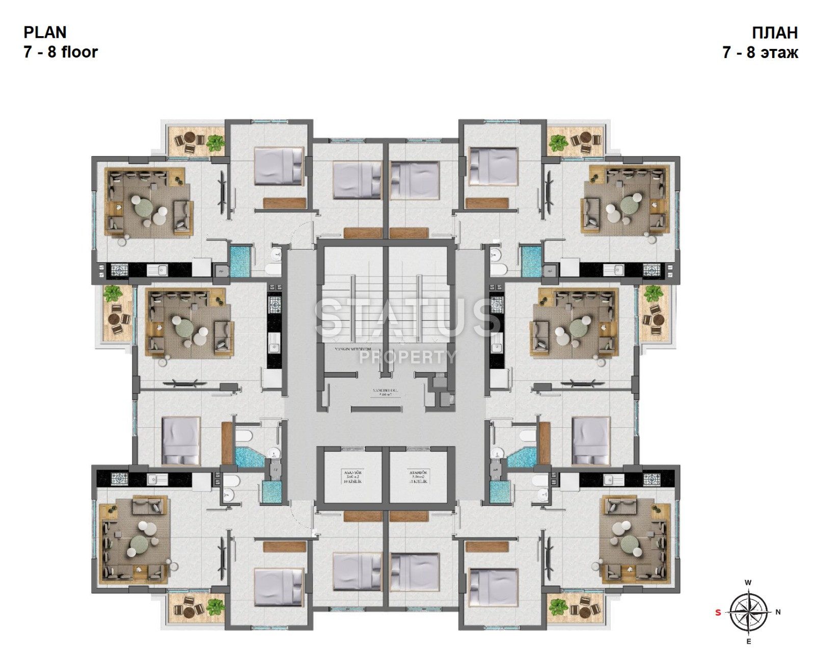 Investment project at the excavation stage in Mahmutlar, apartments from 51.4 to 120 m2. фото 27