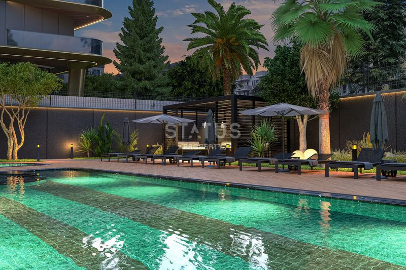 Инвестиционный элитный проект в 300 метрах от пляжа Клеопатры! Отельная инфраструктура и апартаменты с видом на историческую Крепость Алании! фото 13