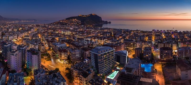 Инвестиционный элитный проект в 300 метрах от пляжа Клеопатры! Отельная инфраструктура и апартаменты с видом на историческую Крепость Алании! фото 19