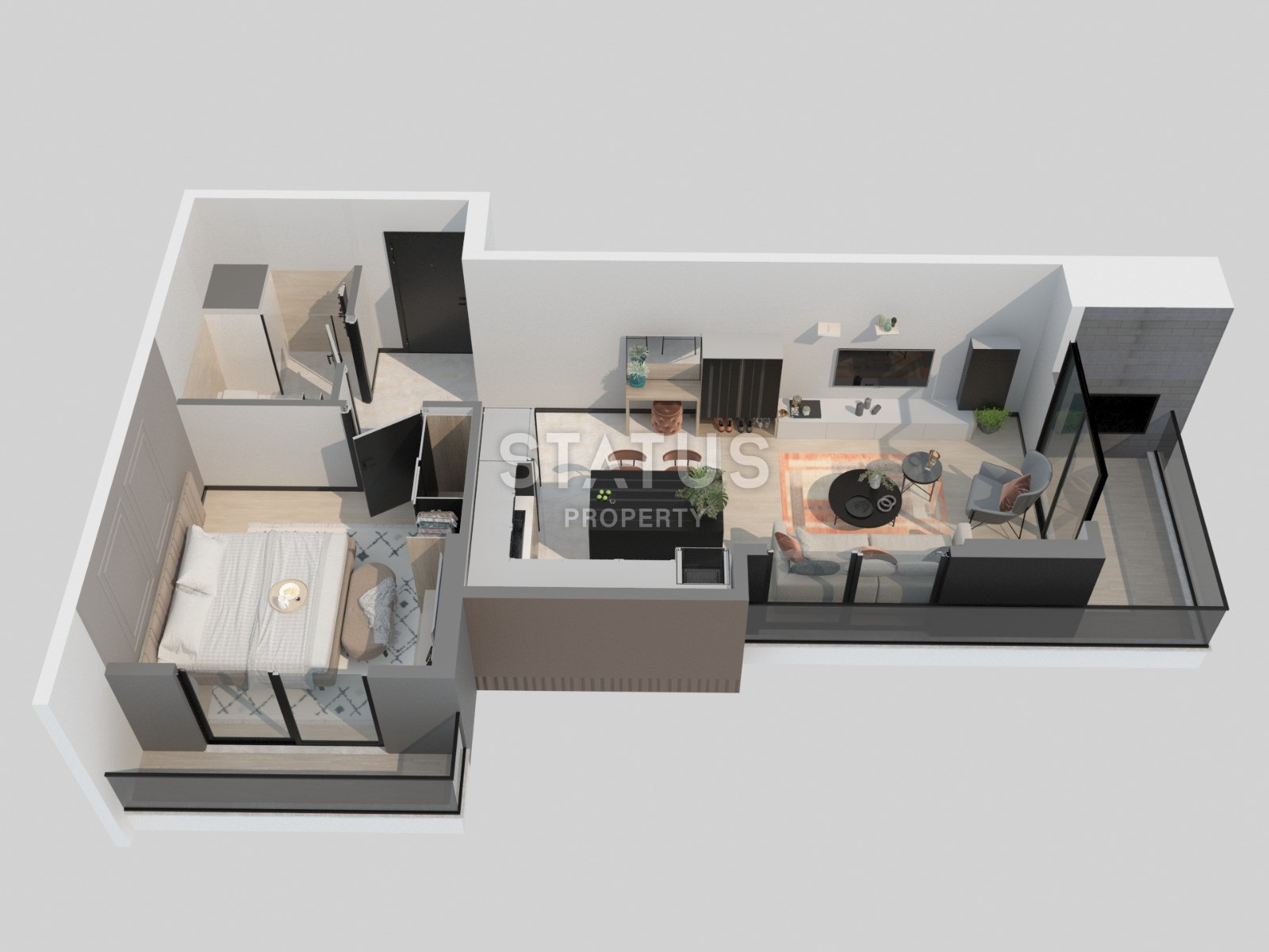 Проект на стадии строительства 1+1, 2+1 в районе Томюк, 350 м до моря! фото 5