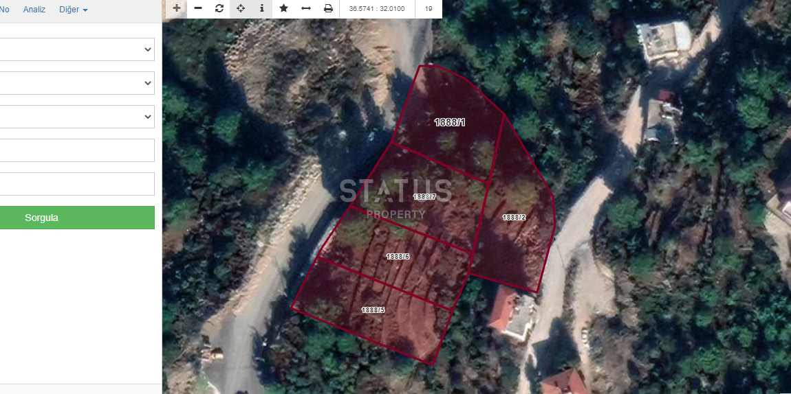 Уникальный инвестиционный участок земли в районе Бекташ. Аланья фото 3