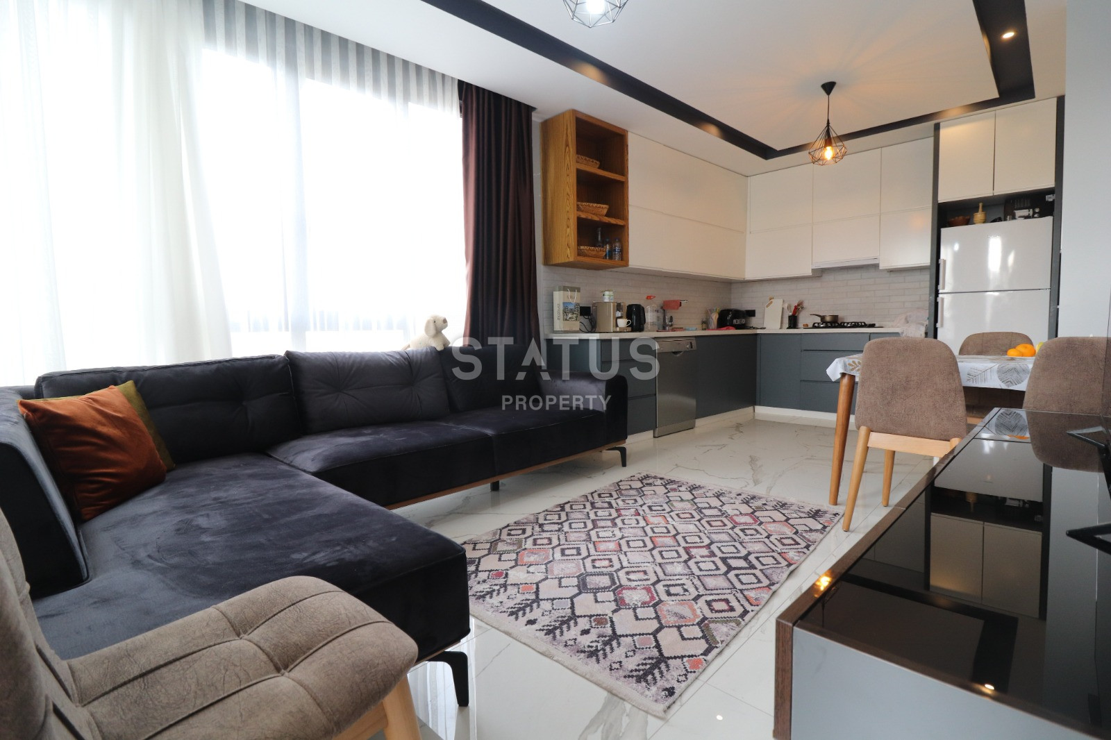 Квартира с мебелью 1+1 в новом комплексе, в центре Алании, 55 кв.м. фото 11