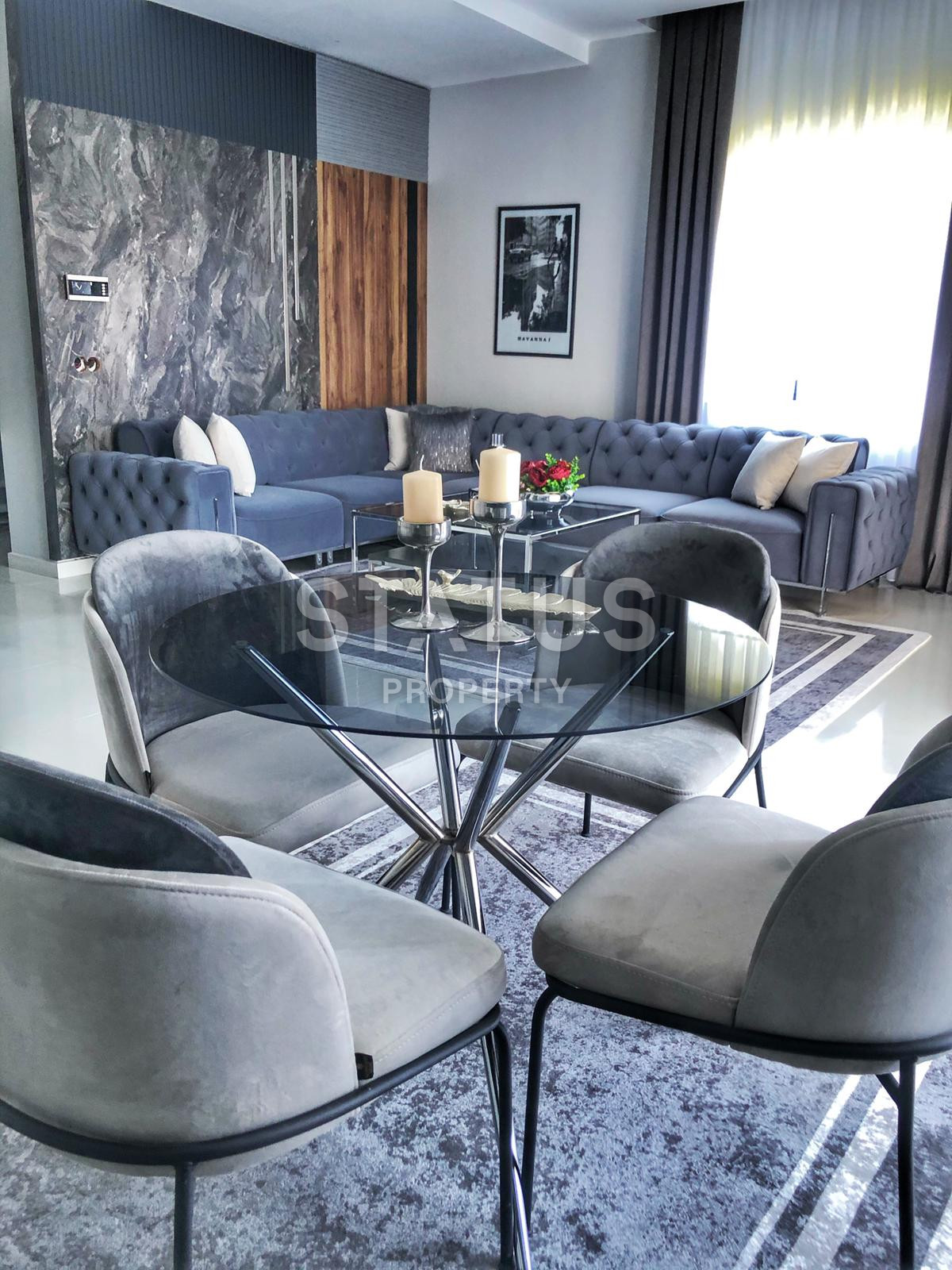 Duplex with access to the garden in a new complex, 100 m2. Kargicak, Alanya. фото 11